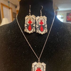 Handmade beaded Halloween Earrings